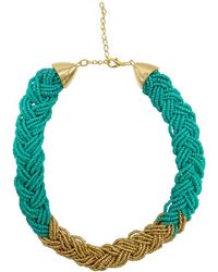 Adornia - 14k Plated Bead Necklace - Lyst