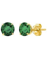 MaxColor - 14K 1.40 Ct. Tw. Lab-Grown Emerald Stud Earrings - Lyst