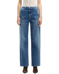 7 For All Mankind - Stovepipe Oceanstone Straight Leg Jean - Lyst