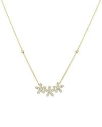 Sabrina Designs - 14K 0.36 Ct. Tw. Diamond Triple Flower Necklace - Lyst