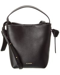 Jil Sander - Logo Leather Bucket Bag - Lyst