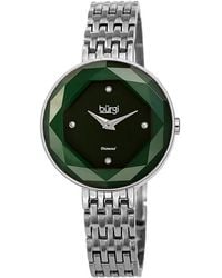 Burgi - Burgi Stainless Steel Diamond Watch - Lyst