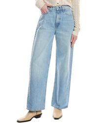 Rag & Bone - Lori Light Wash Mid-Rise Wide Leg Jean - Lyst