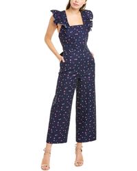 Rebecca Taylor Farren Floral Jumpsuit - Blue