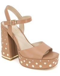 Kenneth Cole - Dolly Studs Leather Platform Sandal - Lyst