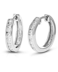 Amairah - 14K 0.75 Ct. Tw. Lab-Grown Diamond Hoops - Lyst