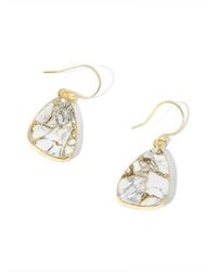 Saachi - 18k Plated Mojave Turquoise Triangle Earrings - Lyst