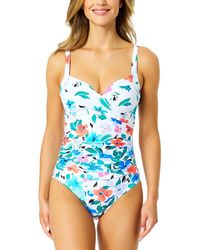 Anne Cole - Drape Front Underwire One-Piece - Lyst