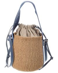 Chloé - Woody Small Paper & Leather Bucket Bag - Lyst