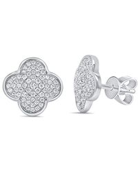 Sabrina Designs - 14K 1.63 Ct. Tw. Diamond Clover Stud Earrings - Lyst