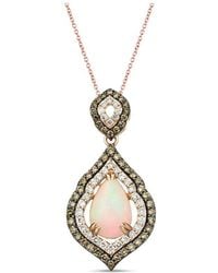 Le Vian - Le Vian Crazy Collection 14K Rose 2.50 Ct. Tw. Diamond & Opal Pendant Necklace - Lyst