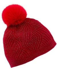 Sofiacashmere - Sofiacashmere Lurex Wave Rib Cashmere Hat - Lyst