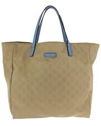 Gucci - Nylon & Leather Shoulder Tote (Authentic Pre-Loved) - Lyst