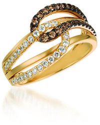 Le Vian - Le Vian 14k Two Tone 0.59 Ct. Tw. Diamond Half-eternity Ring - Lyst