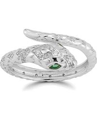 Sphera Milano - Cz Snake Bypass Ring - Lyst