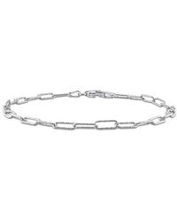 Italian Silver - Paperclip Chain Bracelet - Lyst