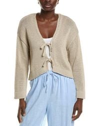 1.STATE - Tie Front Cardigan - Lyst