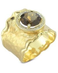 Reiss - 14k 1.91 Ct. Tw. Diamond & Smokey Topaz Ring - Lyst