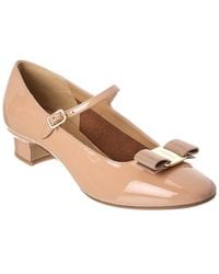 Ferragamo - Vara Bow Patent Mary Jane Pump - Lyst