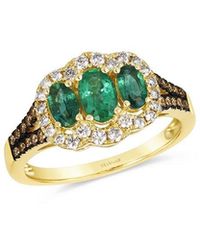 Le Vian - Costa Smeralda Emeraldstm 14k 1.14 Ct. Tw. Diamond & Emerald Ring - Lyst