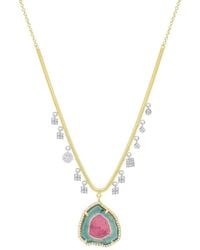 Meira T - 14K 11.39 Ct. Tw. Diamond & Tourmaline Chunky Necklace - Lyst