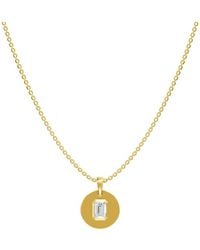 Lab Grown Diamonds - 18K Plated 1.00 Ct. Tw. Lab-Grown Diamond Necklace - Lyst
