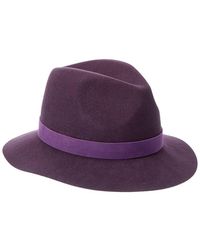 Bruno Magli - Suede Band Wool Fedora - Lyst