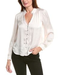 Bella Dahl - Shirred Button Up Blouse - Lyst