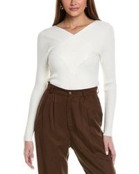 Reiss - Heidi Cross Front Knitted Top - Lyst