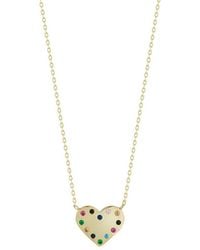 Sphera Milano - 14K Over Cz Heart Necklace - Lyst