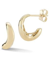 Ember Fine Jewelry - 14K Wavy Hoop Earrings - Lyst