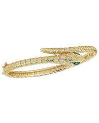 Sphera Milano - 14K Over Cz Bypass Snake Bangle Bracelet - Lyst
