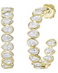 Diana M. Jewels - Diana M. 14K 6.00 Ct. Tw. Lab-Grown Diamond Hoop Earrings - Lyst