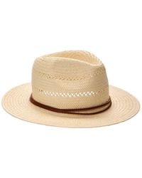 Bruno Magli - Vented Packable Straw Panama Hat - Lyst