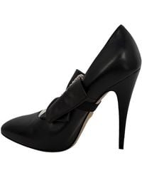Gucci - Leather Bow-Detail Crystal-Embellished Elaisa Pump (Authentic Pre-Loved) - Lyst