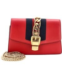 Gucci - Sheep Leather Sylvie Chain Shoulder Bag Mini (Authentic Pre-Loved) - Lyst
