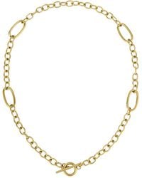 Adornia - 18K Plated Stainless Steel Mixed Link Toggle Necklace - Lyst