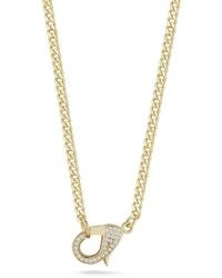 Chloe and Madison - 14k Over Silver Cz Choker Necklace - Lyst