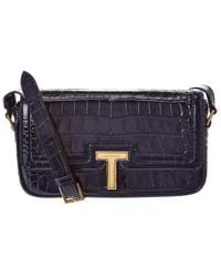 Tom Ford - Croc-Embossed Leather Shoulder Bag - Lyst