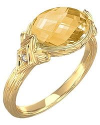 Reiss - 14K 2.50 Ct. Tw. Diamond & Citrine Cocktail Ring - Lyst