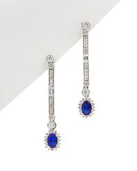 Diana M. Jewels Fine Jewelry 18k 2.27 Ct. Tw. Diamond & Blue Sapphire Drop Earrings