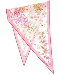 Ferragamo - Spring Print Diamond Silk Scarf - Lyst