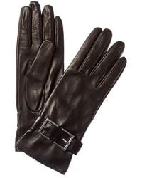 Portolano - Belted Silk-Lined Leather Gloves - Lyst