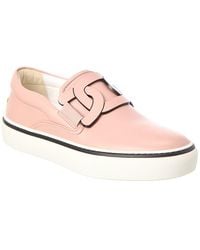 Tod's - Cassetta Leather Slip-On Sneaker - Lyst