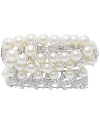 Diana M. Jewels - Fine Jewelry 18k 3.00 Ct. Tw. Diamond Pearl Bracelet - Lyst