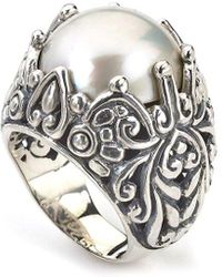 Samuel B. - Silver 16mm Pearl Paisley Ring - Lyst