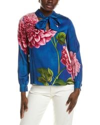 Tahari - The Silk-Blend Sonja Garden Escape Blouse - Lyst