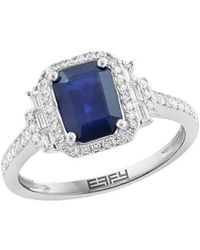 Effy Fine Jewelry - 14K 1.80 Ct. Tw. Diamond & Sapphire Ring - Lyst