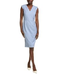 BOSS - Docia Wool Sheath Dress - Lyst