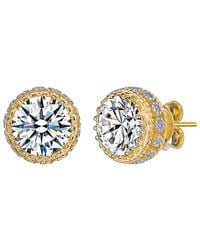 Rachel Glauber - 14k Over Silver Cz Earrings - Lyst
